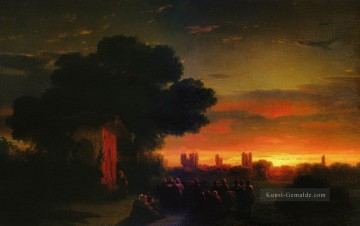  russisch - Ansicht von Krim bei Sonnenuntergang 1862 Verspielt Ivan Aiwasowski russisch